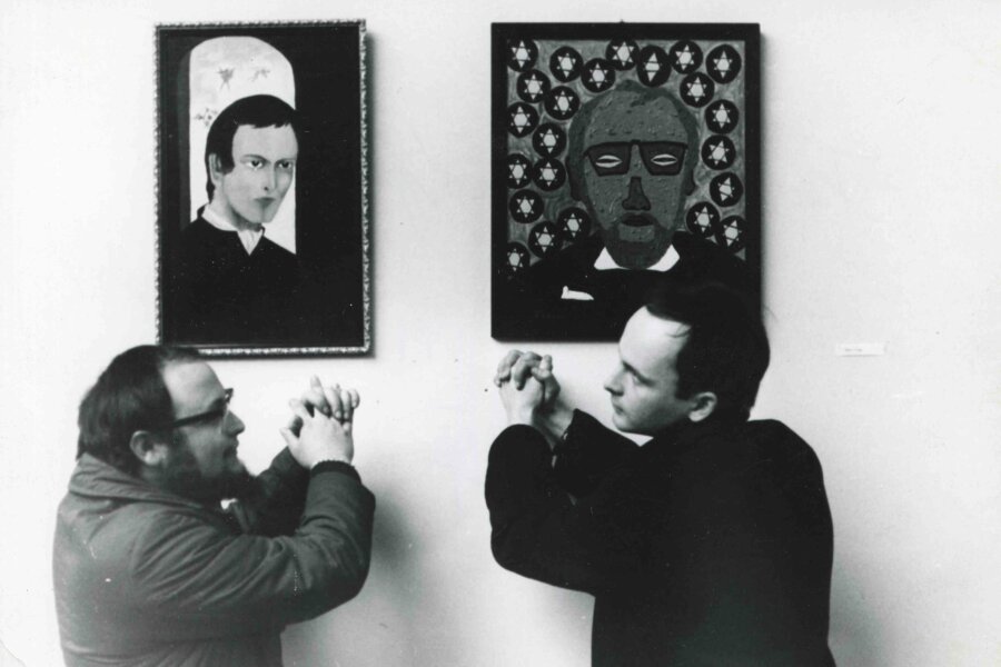 zleva: Arnošt Goldflam, Karel Fuksa